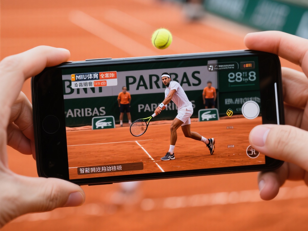 例如，在法国网球公开赛的直播中，咪咕体育