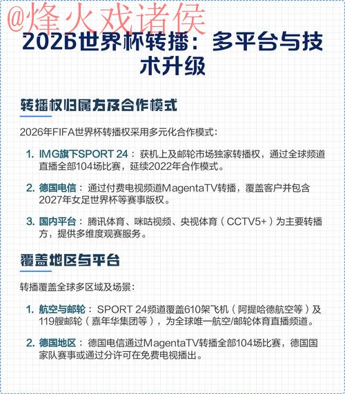 2026世界杯直播平台推荐与热门选择 2026世界杯直播平台推荐与热门选择